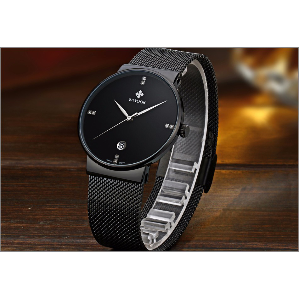 wwoor jam tangan luxury pria 8018 black wwoor jam tangan luxury pria 8018 black