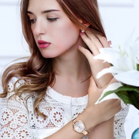 LVPAI Jam Tangan Analog Wanita - LP025 - Rose Gold/Black - 7