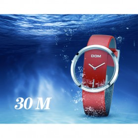 DOM Jam Tangan Analog Wanita Strap Kulit - LP-205 - Black - 4