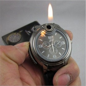 JiaHeng Jam Tangan Kasual Pria dengan Korek Gas - HC-90 - Black