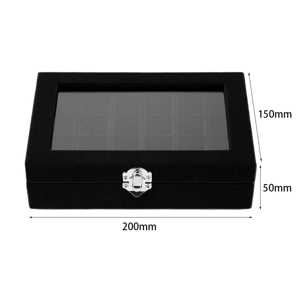 Kotak Jam Tangan Perhiasan Luxury 24 Slot - Black 