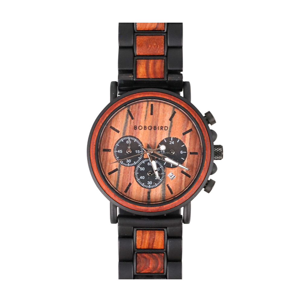 Gambar produk BOBO BIRD Jam Tangan Kayu Chrono Pria - WP09