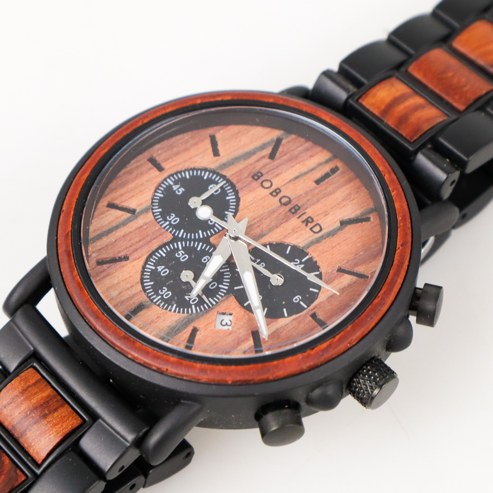 Gambar produk BOBO BIRD Jam Tangan Kayu Chrono Pria - WP09