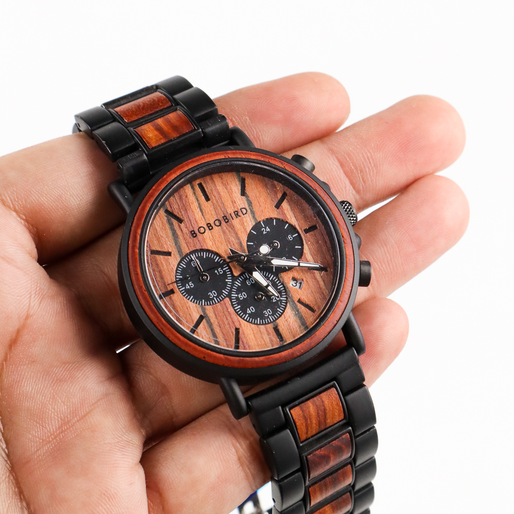 Gambar produk BOBO BIRD Jam Tangan Kayu Chrono Pria - WP09