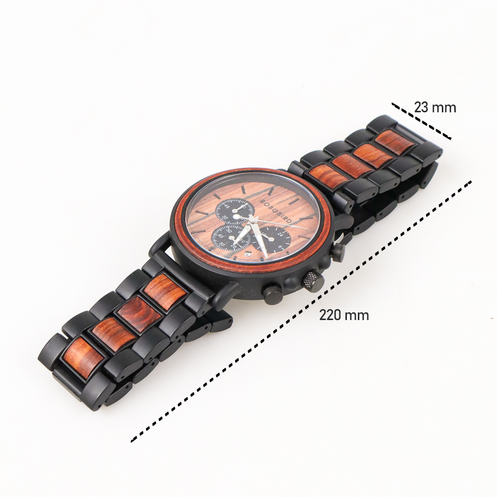 Gambar produk BOBO BIRD Jam Tangan Kayu Chrono Pria - WP09