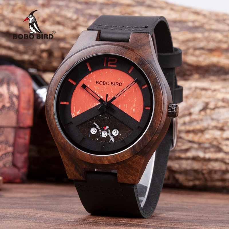  BOBO  BIRD  Jam  Tangan  Kayu  Analog Pria S10 4 Black 