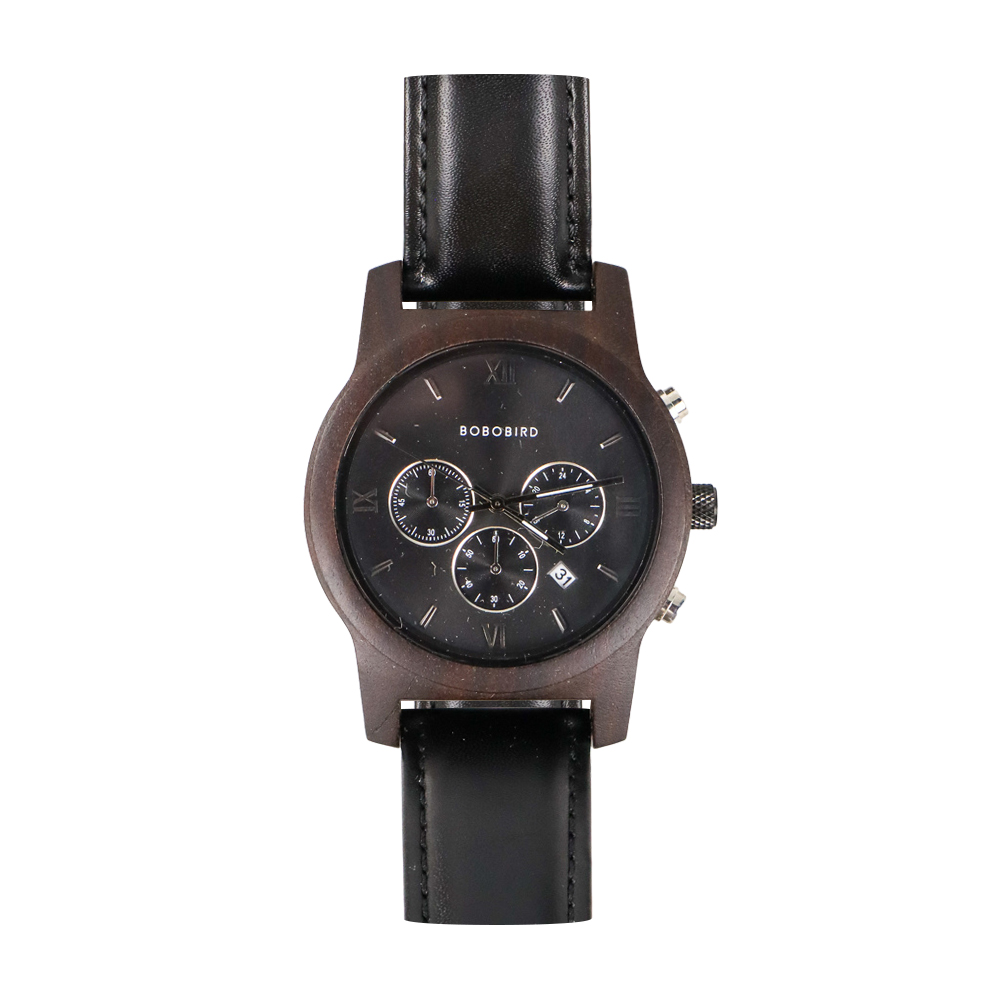 Gambar produk BOBO BIRD Jam Tangan Kayu Leather Strap Doff - WP28
