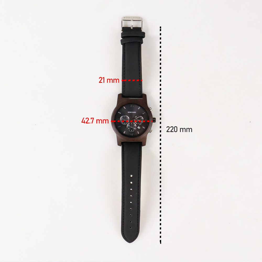 Gambar produk BOBO BIRD Jam Tangan Kayu Leather Strap Doff - WP28