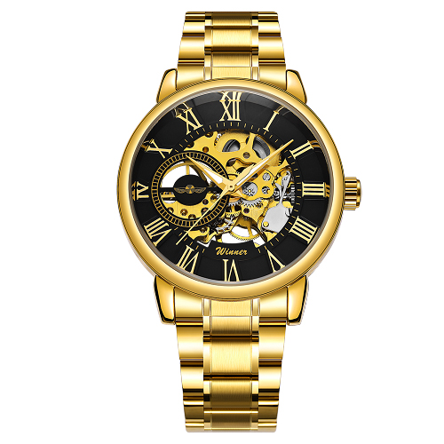 Winner Jam Tangan Analog Mechanical Pria Skeleton Slze90 Golden Jakartanotebook Com