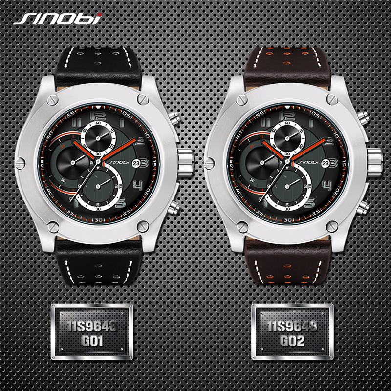 SINOBI Jam Tangan Analog Pria 9648 Black SINOBI Jam Tangan Analog Pria 9648 Black