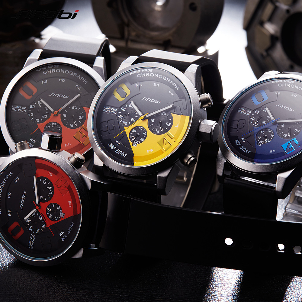 SINOBI Jam Tangan Analog Pria 9680 Black Blue SINOBI Jam Tangan Analog Pria 9680 Black Blue