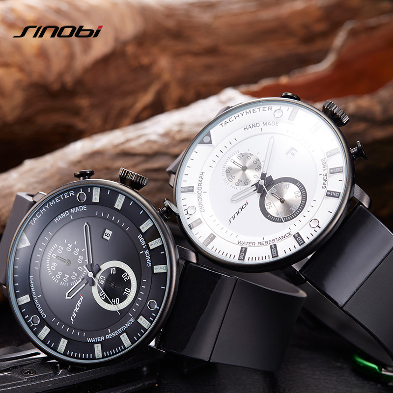 SINOBI Jam Tangan Analog Pria 9689 Black Black SINOBI Jam Tangan Analog Pria 9689 Black Black