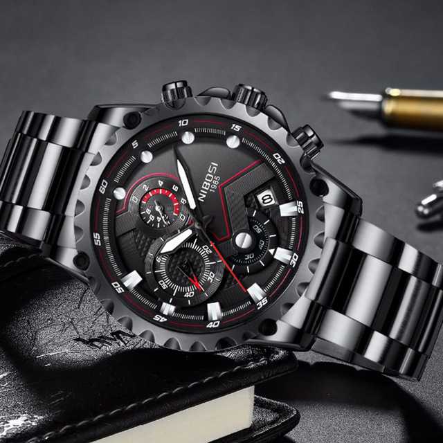 Gambar produk NIBOSI Jam Tangan Chronograph Pria Stainless Steel - 2322