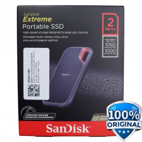 SanDisk Extreme Portable SSD V2 USB Type C 3.2 2TB - SDSSDE61-2T00 - Black