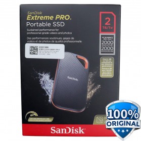 SanDisk Extreme PRO Portable SSD V2 USB Type C 3.2 2TB - SDSSDE81 - Black