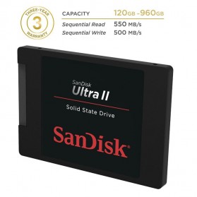SanDisk Ultra II SSD 960GB - SDSSDHII-960G - Black - 3