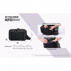 Nitecore NUP30 Multi-Purpose Utility Pouch - Black - 6