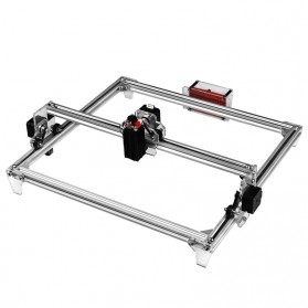 CNC Printer 3D Ukir Kayu Laser Engraving Machine Kit DIY 2-Axis with Laser 2500mW - 0103 - Silver