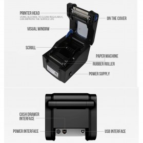Xprinter POS Thermal Receipt Printer 80mm - XP-370B - Black - 7