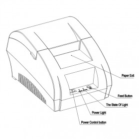 Taffware POS Thermal Receipt Printer 57.5mm - ZJ-5890K - Black - 4