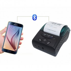 Taffware Zjiang Mini Portable Bluetooth Thermal Receipt Printer - 5807 - Black - 9
