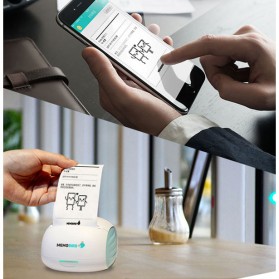 Memobird Smart Mini Printer Thermal Bluetooth - White/Blue - 2