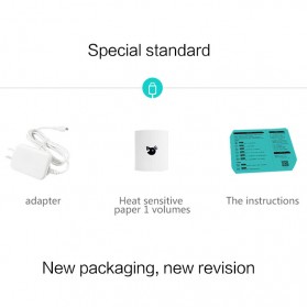 Memobird Smart Mini Printer Thermal Bluetooth - White/Blue - 3