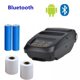 NYEAR Mini Portable Bluetooth Thermal Receipt Printer + Baterai 18650 - NP100 - Black - 1