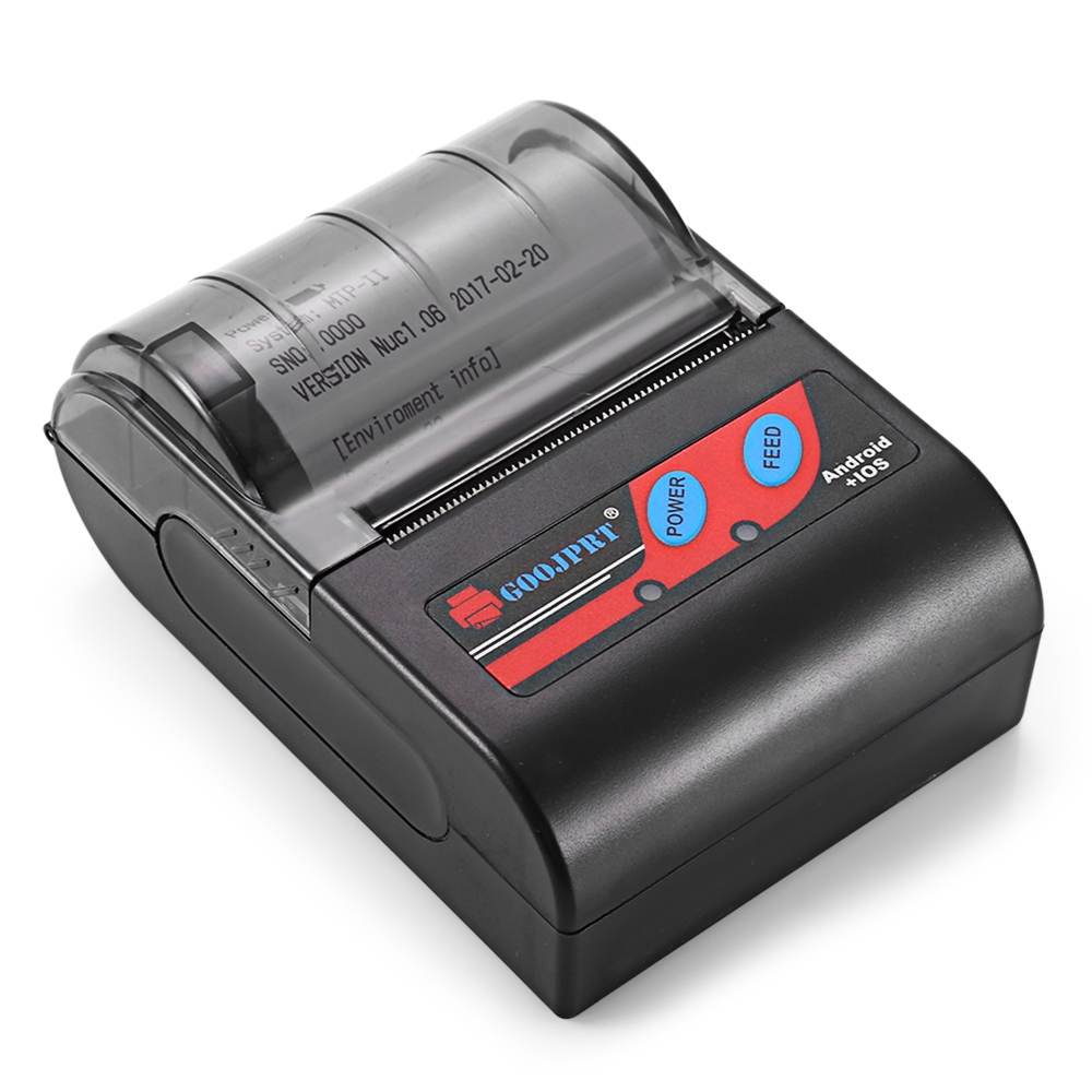GOOJPRT POS Bluetooth Thermal Receipt Printer 58mm MTPII Black