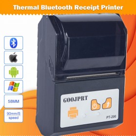 GOOJPRT POS Bluetooth Thermal Receipt Printer 58mm - JP-PT200 - Black - 8