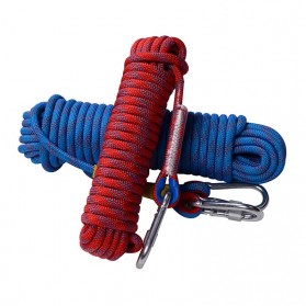 Tali Paracord Panjat Tebing Climbing Rope 10mm 20 Meter with Steel Buckle - 24KN - Blue - 2