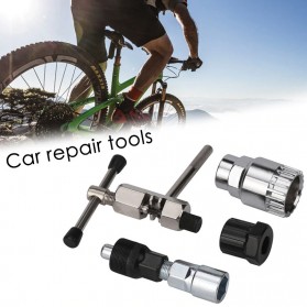 TaffSPORT 4 in 1 Perlengkapan Reparasi Rantai Sepeda Bicycle Chain Socket Tool Set - BT2919 - Silver