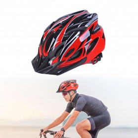 TaffSPORT Helm Sepeda Bicycle Road Bike Helmet EPS Foam PVC Shell - WX022 - Red