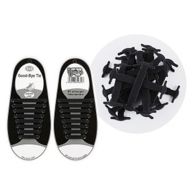 SOBU Tali Sepatu Lazy Lace No Tie Shoelaces 16 PCS - N026 - Black