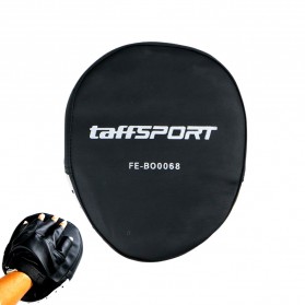TaffSPORT Sarung Tangan Tinju MMA Muay Thai Leather Glove PU Foam Boxer Target Pad - FE-BO0068 - Black