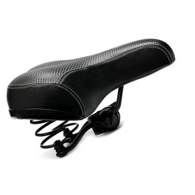 UpperX Jok Sadel Sepeda Bike Saddle Wide Seat Soft Pad Cushion - UX01 - Black - 6
