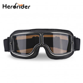 Herorrider Kacamata Goggles Classic Vintage Harley UV Protection - 812 - Black