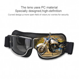 Herorider Kacamata Goggles Classic Vintage Harley UV Protection - 812 - Black - 4