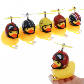 GMARTY Bell Sepeda Anak Bebek Rubber Duck Helm Iron Man with LED Light - YQ153 - Yellow - 5