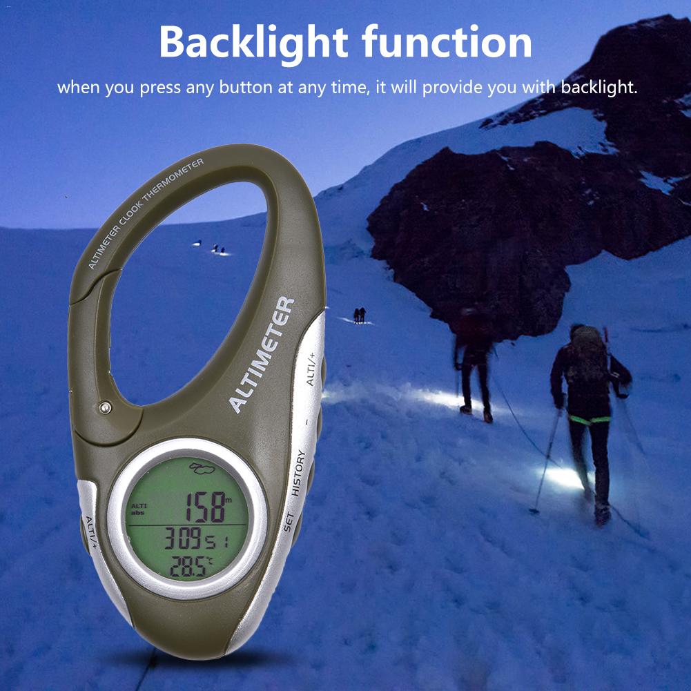 ANENG Alat Altimeter Barometer Hiking Bentuk Karabiner ANENG Alat Altimeter Barometer Hiking Bentuk Karabiner