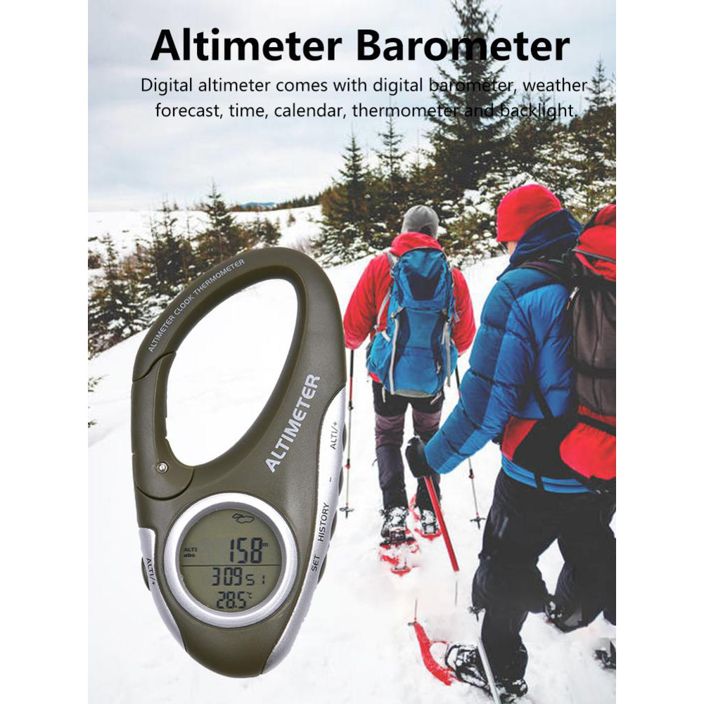 ANENG Alat Altimeter Barometer Hiking Bentuk Karabiner ANENG Alat Altimeter Barometer Hiking Bentuk Karabiner