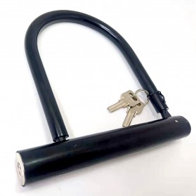 WEIXING U-Lock Gembok Sepeda Anti Maling Bike Lock - LC-10222 - Black - 3