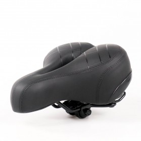 TaffSPORT Sadel Sepeda Comfortable Shock Absorption with Tail Warning Reflective Tape - SX118-1 - Black - 3