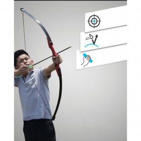 WoSport Busur Panah Powerful Straight Archery Bow - JH814 - Black
