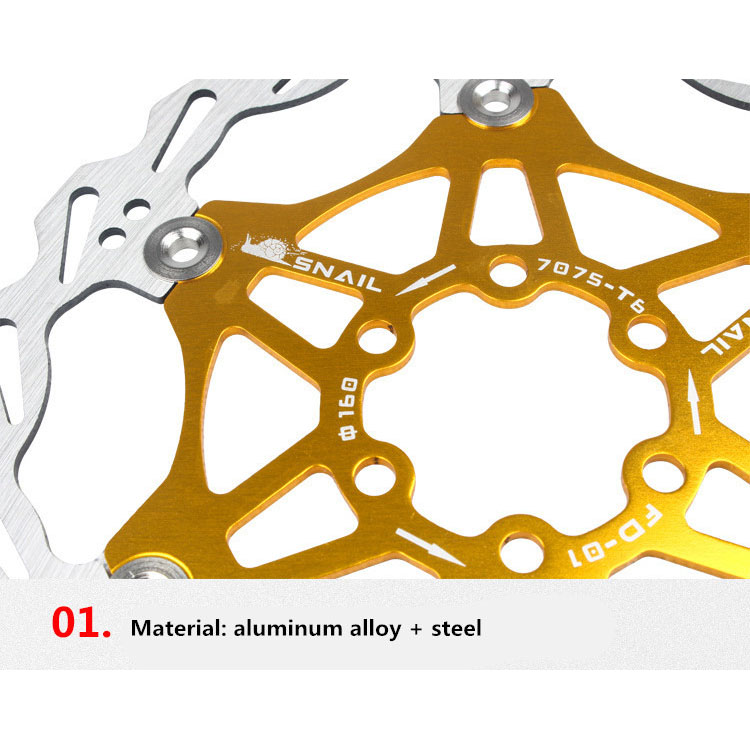 Gambar produk BDSNAIL Gigi Sprocket Sepeda Heat Dissipation Floating Rotor 160mm - FD-01