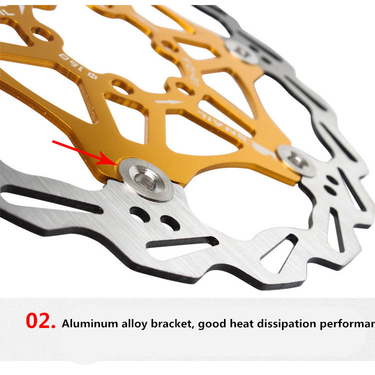 Gambar produk BDSNAIL Gigi Sprocket Sepeda Heat Dissipation Floating Rotor 160mm - FD-01