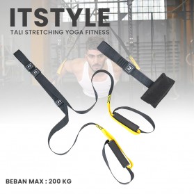 ITSTYLE Tali Stretching Yoga Fitness Gym Power Rope - P3PRO - Black