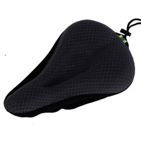 AUBTEC Cover Penutup Jok Sepeda Bicycle Saddle Cushion Breathable Mesh Silicone - CC69 - Black