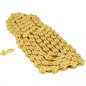 VG Sports Rantai Sepeda Bicycle Chain Half Hollow 9 Speed for Mountain Road Bike - Golden - 2