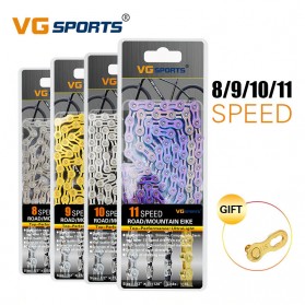 VG Sports Rantai Sepeda Bicycle Chain Half Hollow 9 Speed for Mountain Road Bike - Golden - 7